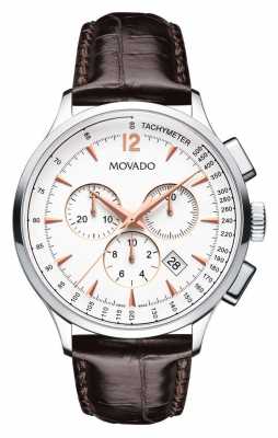 Movado Men's Circa Chronograph Stainless Steel Case White 0606576 Movado Men's Circa Chronograph Stainless Steel Case White 0606576