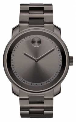 Movado bold Large Gunmetal Gray Ion-plated K1 Crystal 3600259 Movado bold Large Gunmetal Gray Ion-plated K1 Crystal 3600259