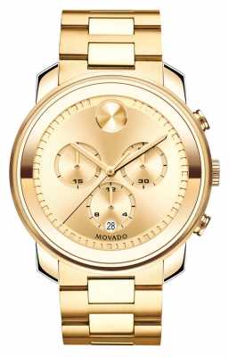 Movado Large BOLD Chronograph Yellow Gold Ion-plated K1 Crystal 3600278 Movado Large BOLD Chronograph Yellow Gold Ion-plated K1 Crystal 3600278