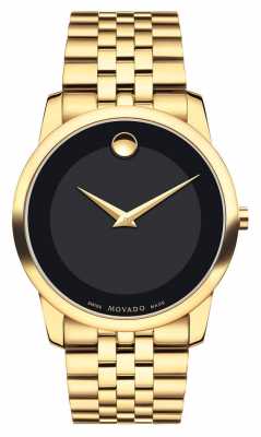 Movado Men's Museum Classic Yellow Gold PVD-finished Black Museum 0606997 Movado Men's Museum Classic Yellow Gold PVD-finished Black Museum 0606997