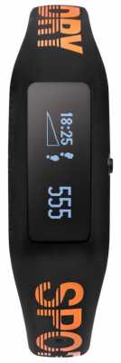 Superdry Unisex Fitness Tracker Black Orange Silicone Strap SYG202BO Superdry Unisex Fitness Tracker Black Orange Silicone Strap SYG202BO
