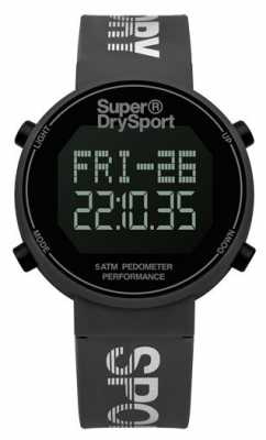 Superdry Unisex Digi Pedometer Grey Silicone Strap SYG203E Superdry Unisex Digi Pedometer Grey Silicone Strap SYG203E