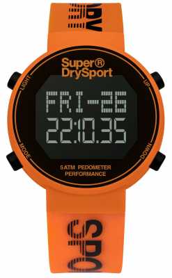 Superdry Unisex Digi Pedometer Orange Silicone Strap SYG203O Superdry Unisex Digi Pedometer Orange Silicone Strap SYG203O