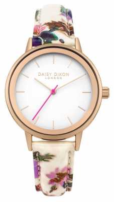 Daisy Dixon Womans Jasmine White Floral Strap DD049WP Daisy Dixon Womans Jasmine White Floral Strap DD049WP