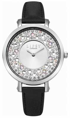 Lipsy Womans Black PU Strap Silver Dial LP491 Lipsy Womans Black PU Strap Silver Dial LP491