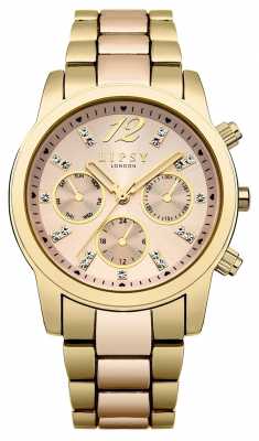 Lipsy Womans Two Tone Gold Metal Bracelet LP522 Lipsy Womans Two Tone Gold Metal Bracelet LP522