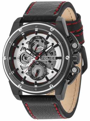 Police Mens splittern Multifunktions-Datum Silber 14688JSBS/04 Police Mens splittern Multifunktions-Datum Silber 14688JSBS/04