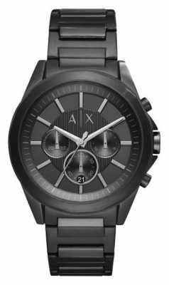 Armani Exchange Mens Black Iron-Plated Steel AX2601 Armani Exchange Mens Black Iron-Plated Steel AX2601