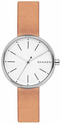 Skagen Womans Signatur Light Brown Leather White Dial SKW2594 Skagen Womans Signatur Light Brown Leather White Dial SKW2594
