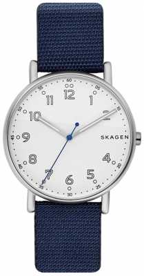 Skagen Mens Signatur Blue Strap White Dial SKW6356 Skagen Mens Signatur Blue Strap White Dial SKW6356