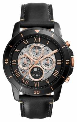 Fossil Mens Grant Sport Automatic Black Leather ME3138 Fossil Mens Grant Sport Automatic Black Leather ME3138