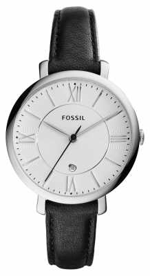 Fossil Womans Jacqueline Silver Dial Black Leather ES3972 Fossil Womans Jacqueline Silver Dial Black Leather ES3972
