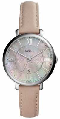 Fossil Womans Jacqueline MOP Dial Pink Leather Strap ES4151 Fossil Womans Jacqueline MOP Dial Pink Leather Strap ES4151