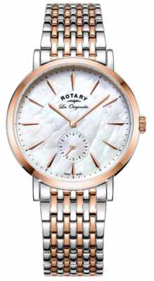 Rotary Womans Swiss Made Windsor Two Tone Mother Of Pearl LB90191/41 Rotary Womans Swiss Made Windsor Two Tone Mother Of Pearl LB90191/41