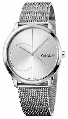 Calvin Klein Mens Minimal Silver Steel Mesh Strap K3M2112Z Calvin Klein Mens Minimal Silver Steel Mesh Strap K3M2112Z