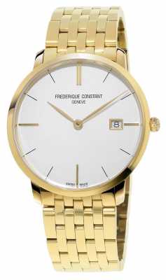 Frederique Constant Mens Slim Line Gold PVD Plated White Dial FC-220V5S5B Frederique Constant Mens Slim Line Gold PVD Plated White Dial FC-220V5S5B
