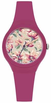 Cath Kidston Womans Pink Silicone Strap Floral Printed Dial CKL029P Cath Kidston Womans Pink Silicone Strap Floral Printed Dial CKL029P