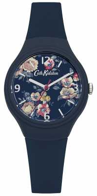 Cath Kidston Womans Navy Silicone Strap Floral Printed Dial CKL029U Cath Kidston Womans Navy Silicone Strap Floral Printed Dial CKL029U