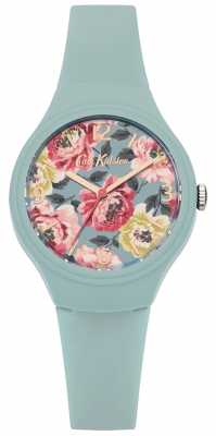 Cath Kidston Womans Teal Silicone Strap Floral Printed Dial CKL029AU Cath Kidston Womans Teal Silicone Strap Floral Printed Dial CKL029AU