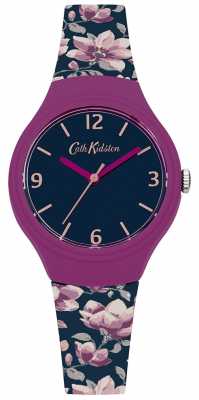 Cath Kidston Womans Navy Floral Printed Silicone Strap CKL028UP Cath Kidston Womans Navy Floral Printed Silicone Strap CKL028UP