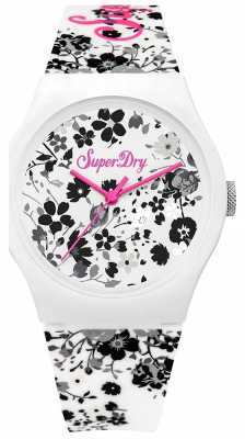 Superdry Womans Urban Ditsy Floral Black And White Printed SYL177WB Superdry Womans Urban Ditsy Floral Black And White Printed SYL177WB
