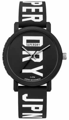 Superdry Mens Campus Fluro Block Silicone Watch Black SYG196BBW Superdry Mens Campus Fluro Block Silicone Watch Black SYG196BBW