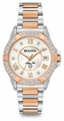 Bulova Womans Marine Star Diamond Two Tone Watch 98R234 Bulova Womans Marine Star Diamond Two Tone Watch 98R234