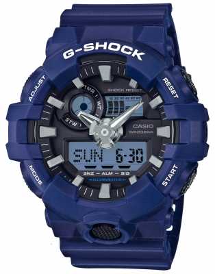 Casio Mens G-Shock Alarm Chronograph Blue GA-700-2AER Casio Mens G-Shock Alarm Chronograph Blue GA-700-2AER