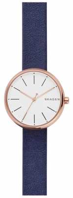 Skagen Womans Signatur Blue Leather Rose Gold SKW2592 Skagen Womans Signatur Blue Leather Rose Gold SKW2592