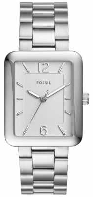 Fossil Womans Atwater Steel Square Silver Watch ES4157 Fossil Womans Atwater Steel Square Silver Watch ES4157