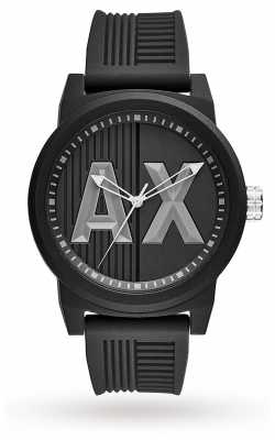 Armani Exchange Mens Matte Textured Grey Silicone Logo Print AX1451 Armani Exchange Mens Matte Textured Grey Silicone Logo Print AX1451