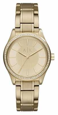 Armani Exchange Womans Steel Gold Dress Watch AX5441 Armani Exchange Womans Steel Gold Dress Watch AX5441