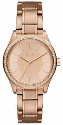 Armani Exchange Womans Steel Rose Gold Dress Watch AX5442 Armani Exchange Womans Steel Rose Gold Dress Watch AX5442