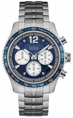 Guess Mens Fleet Chronograph Stainless Steel Blue Dial W0969G1 Guess Mens Fleet Chronograph Stainless Steel Blue Dial W0969G1