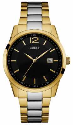 Guess Mens Perry Two Tone Bracelet Black Dial W0901G4 Guess Mens Perry Two Tone Bracelet Black Dial W0901G4