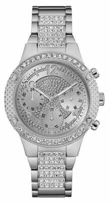 Guess Womens Rockstar Stainless Steel Silver Dial W0850L1 Guess Womens Rockstar Stainless Steel Silver Dial W0850L1