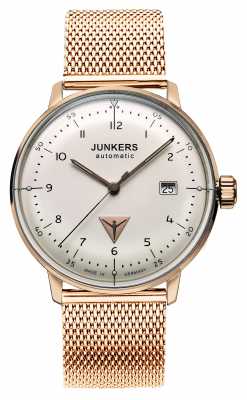 Junkers Mens Bauhaus Automatic Rose Gold Tone Plated Stainless Steel 6058M-4 Junkers Mens Bauhaus Automatic Rose Gold Tone Plated Stainless Steel 6058M-4