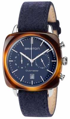 Briston Mens Clubmaster Vintage Blue Fabric Strap Blue Dial 17140.SA.TV.15.LFNB Briston Mens Clubmaster Vintage Blue Fabric Strap Blue Dial 17140.SA.TV.15.LFNB