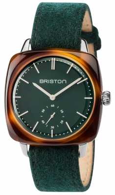 Briston Mens Clubmaster Vintage Green Fabric Strap Green Dial 17440.SA.TV.16.LFBG Briston Mens Clubmaster Vintage Green Fabric Strap Green Dial 17440.SA.TV.16.LFBG