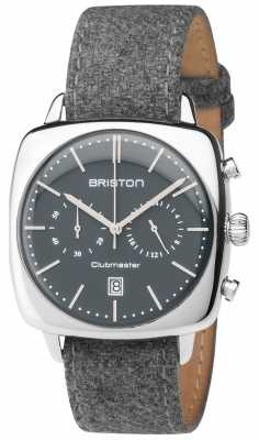 Briston Mens Clubmaster Vintage Grey Fabric Strap Grey Dial 17140.PS.V.17.LFG Briston Mens Clubmaster Vintage Grey Fabric Strap Grey Dial 17140.PS.V.17.LFG