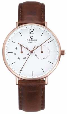 Obaku Mens Flod Mahogany strap V182GMVWRN Obaku Mens Flod Mahogany strap V182GMVWRN