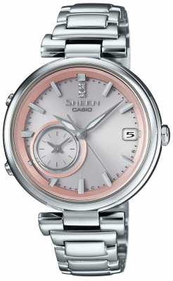 Casio Sheen Bluetooth Stainless Steel Gold Bezel Womens Connected SHB-100D-4AER Casio Sheen Bluetooth Stainless Steel Gold Bezel Womens Connected SHB-100D-4AER