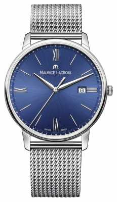 Maurice Lacroix Mens Eliros Bracelet Mesh Strap Blue EL1118-SS002-410-1 Maurice Lacroix Mens Eliros Bracelet Mesh Strap Blue EL1118-SS002-410-1
