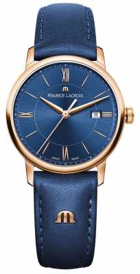 Maurice Lacroix Womans Eliros Blue Leather EL1094-PVP01-411-1 Maurice Lacroix Womans Eliros Blue Leather EL1094-PVP01-411-1