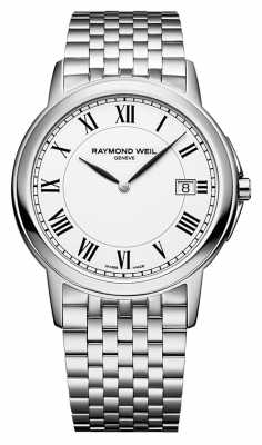 Raymond Weil Mens Tradition Steel White 5466-ST-00300 Raymond Weil Mens Tradition Steel White 5466-ST-00300