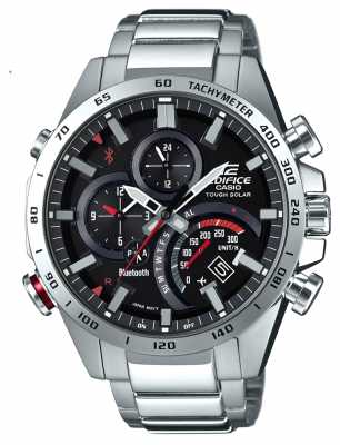Casio Edifice Bluetooth Mens Black Dial Red Accents EQB-501XD-1AER Casio Edifice Bluetooth Mens Black Dial Red Accents EQB-501XD-1AER