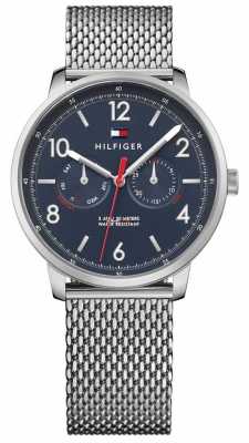 Tommy Hilfiger Mens Will Stainless Steel Mesh Blue Dial 1791354 Tommy Hilfiger Mens Will Stainless Steel Mesh Blue Dial 1791354