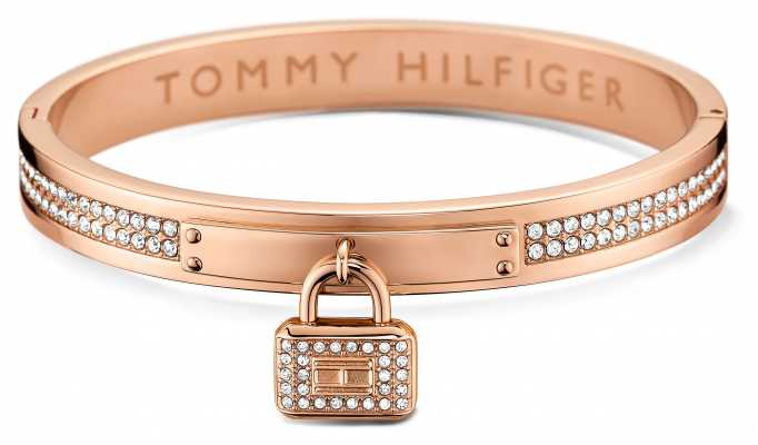 Tommy Hilfiger Womens Rose Gold Plated Bangle 2700711 Tommy Hilfiger Womens Rose Gold Plated Bangle 2700711