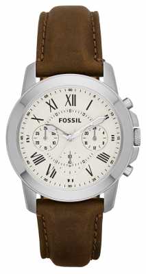 Fossil Mens Grant Chronograph Cream FS4839 Fossil Mens Grant Chronograph Cream FS4839