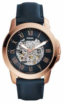 Fossil Mens Grant Navy Leather ME3102 Fossil Mens Grant Navy Leather ME3102
